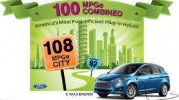 Ford Cmax Energi infograph showing mpg ratings